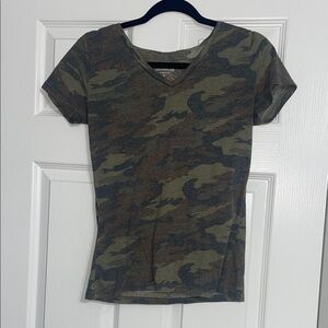 Forever 21 Camouflage V-Neck Tee